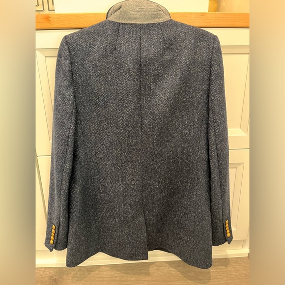 JCrew Long Parke Blazer in navy herringbone English wool - Picture 3 of 7